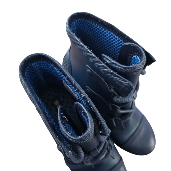 Sorel Joan of Arctic Wedge II Chelsea Rubber Rain Boots Navy Blue Women’s 9 - Picture 7 of 9